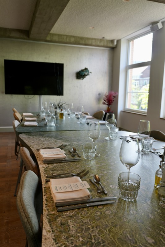 The table set before guests arrive