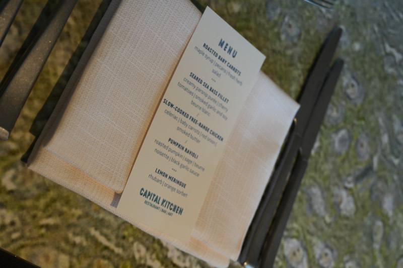The menu of the evening