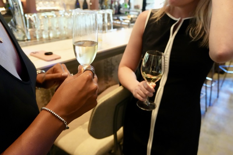 A toast at the bar