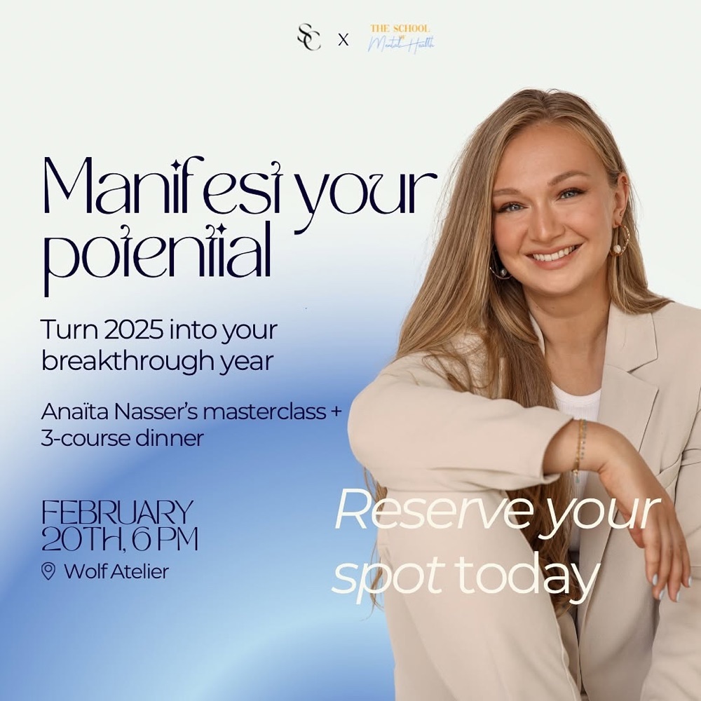 Manifest Your Potential, Anaïta Nasser masterclass and dinner